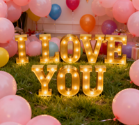 Lettres lumineuses LED néon OH BABY en métal RGB géantes de 3 pieds 4 pieds grandes enseignes lumineuses pour la décoration de fête de mariage