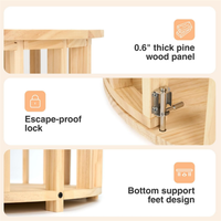 Table basse en bois de qualité supérieure 2-en-1 avec niche pour chien et lit donut intégré
