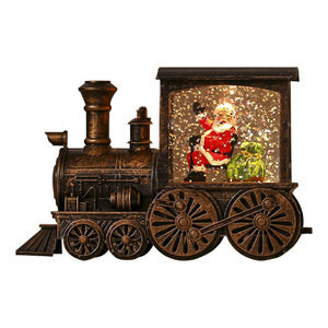 Lanterne LED de Noël en forme de train, en acrylique doré, style rétro, avec lumières LED de Noël, veilleuse en plastique, en promotion - Product Image 5