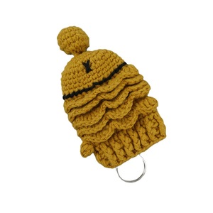 Nouvelle pochette à clés en laine crochetée style poisson, jolie housse <span class=keywords><strong>de</strong></span> protection tricotée, sac pour femme fini à la main - Product Image 5