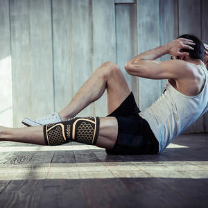 Kain Tembaga Pelindung Lutut Lengan Lutut dengan Dukungan Kompresi Premium Tembaga untuk Pereda Nyeri Sendi <span class=keywords><strong>Arthritis</strong></span> Lutut - Product Image 4