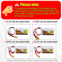 Batería de litio de avión personalizada 2200mAh 11,1 V 8C RC modelo de avión de control remoto modelo de coche modelo de barco celda Lipo