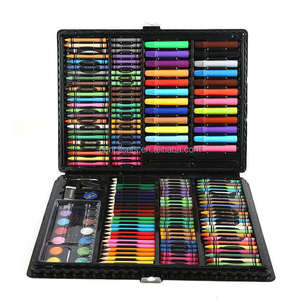 Ensemble d'art de luxe de 168 pièces pour enfants, crayons de couleur à l'eau en plastique non toxique, fournitures de dessin et de peinture pour la créativité - Product Image 3