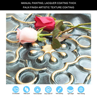 Plaques de plafond en PVC anciennes, panneaux muraux carrés 3D gaufrés imperméables pour hôtel PL09 Or bleuâtre