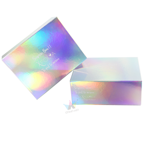 Custom Logo Holographic Hair Extension Wig Packaging <b>Box</b> Braids Crochet Hair Extension Gift <b>Storage</b> <b>Box</b> With Stain - Product Image 4