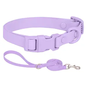 Venta al por mayor de fábrica, collares impermeables duraderos de lujo de PVC suave para mascotas, Collar de perro personalizado ajustable para perros