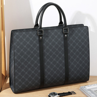 Sacoche de luxe personnalisée avec logo en relief, pour ordinateur portable, pour hommes, avec bandoulière longue amovible