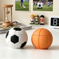 Grenzüberschreitende neue lebensmittelechte Silikon-Handform für DIY-Explosionen im Sport-Stil: Fußball-Basketball-Aufbewahrungsdose, Kerzenbecher