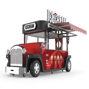 Carrito de Comida Eléctrico Multifuncional de Cuatro Ruedas, Carrito Móvil para Venta de Aperitivos Callejeros con Servicio de Té con Leche y Café - Product Image 1