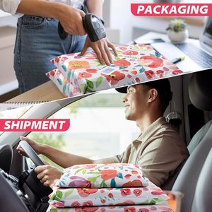 Sacs d'expédition en polyéthylène à imprimé botanique, sacs d'expédition imperméables et résistants aux déchirures pour l'emballage de détail - Product Image 4