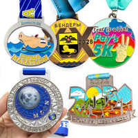 Duurzame Aangepaste Gouden Medaille-21K Finisher Award Voor Hardlopers, School Sport Fun Runs Chinees Nieuwjaar Verjaardagsevenementen