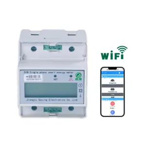 Single Phase Din Rail Intelligent High Quality Power Meter Energy Kwh Meter With Rs485/wifi Modbus