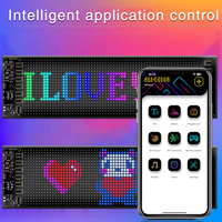 Nouvel écran LED flexible en silicone pour voiture 16*32 16*64, application + télécommande, matrice LED programmable, écran défilant, haute luminosité