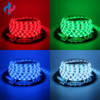 Kit d'éclairage flexible 5050 IP65, télécommande IR 44 touches, bande LED RGB 5M 300LED 12V avec adaptateur secteur