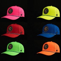 Gorras de Béisbol Personalizadas al por Mayor con 5 Paneles de PVC, Logotipo de Parche, Cuerda Deportiva, Gorra de Golf con Orificios Cortados con Láser, Gorra de Poliéster