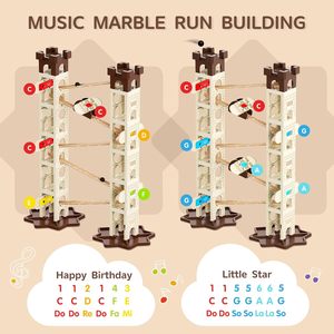Canicas musicales para niños con pilares musicales, juego de carreras de laberinto de mármol, juguetes de bloques de construcción, juguete creativo STEM - Product Image 2