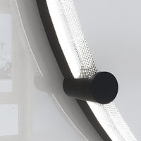 Miroir de salle de bain LED sans cadre avec clous métalliques décoratifs, interrupteur tactile moderne, fixation murale, écologique, résistant à l'eau et anti-explosion