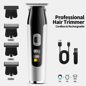 Máquina Cortadora de <span class=keywords><strong>Barba</strong></span> Inalámbrica <span class=keywords><strong>para</strong></span> Hombre, con 5 Modos de Velocidad Ajustable y Batería Recargable - Product Image 1