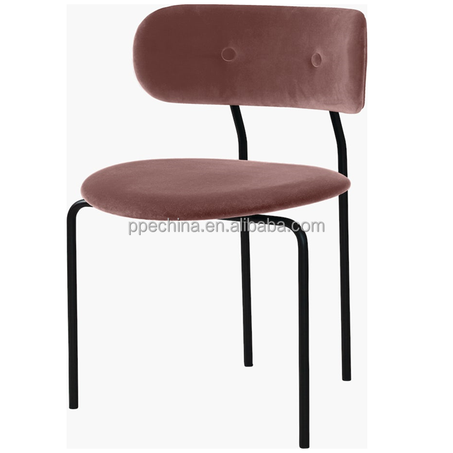 Hot Sale Modern Luxury Chair For Dining Table Steel Fabric Customized Classic Minimalist Style Coffee Chair