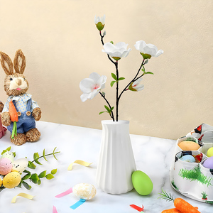 Ramo de Boda de Plástico, Simulación de <span class=keywords><strong>Magnolia</strong></span>, Accesorios de Fotografía, Decoración Floral Duradera y Ecológica para el Hogar y la Sala de Estar - Product Image 1