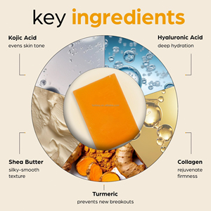 Jabón Ácido Kójico Original OEM, Eliminador de Manchas Oscuras, Vitamina C, Jabón de Cúrcuma, Ácido Hialurónico, Manteca de Karité, Jabón de Ácido Kójico - Product Image 2