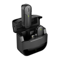 Microphone de conférence sans fil K81 2,4 GHz avec lumières LED, réduction du bruit, design léger et portable, mini micro pour diffusion en direct, rechargeable