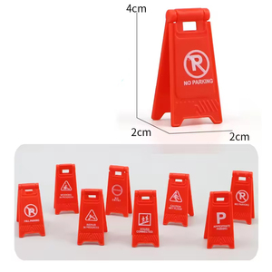 Panneau d'avertissement miniature en forme de A <span class=keywords><strong>pour</strong></span> jouets d'enfants, accessoires de photographie, jeux de blocages routiers - Product Image 1
