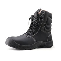 Bottes de travail résistantes au froid d'hiver avec doublure en polaire épaisse, tige en microfibre, chaussures de sécurité résistantes à la chaleur pour les chantiers de construction et l'exploitation minière