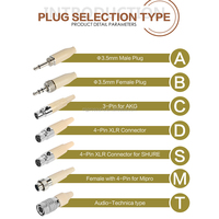 Microphone cravate mini omnidirectionnel léger beige pour système de microphone sans fil