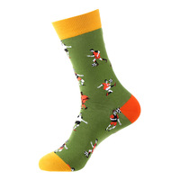 Chaussettes fantaisie en coton pour hommes et unisexe, à motifs de dessins animés, imprimées sur mesure, jacquard, rayées, pour le quotidien, avec logo, vente en gros en vrac