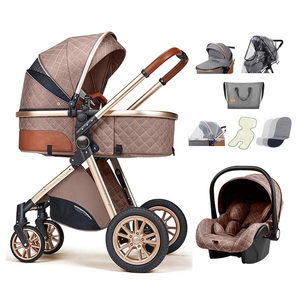 Passeggino 3-in-1 a Prezzo Conveniente, Telaio in Lega Pieghevole per <span class=keywords><strong>Neonati</strong></span> e Bambini fino a 3 Anni, Include Seggiolino <span class=keywords><strong>Auto</strong></span> - Product Image 1