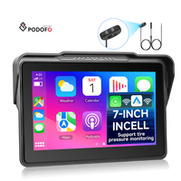 Écran CarPlay pour moto Podofo 7 pouces, Android Auto/CarPlay/BT avec fixation rapide facile/contrôle par bracelet au volant ODM