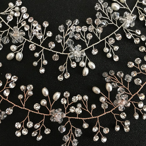 SLBRIDAL Accessori per Capelli da Sposa Fatti a Mano, Vendita Calda, Classici con Cristalli e Perle, Fascia per Capelli, Copricapo Nuziale - Product Image 4