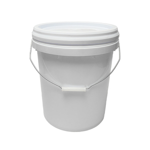 Bền Nhiệm Vụ Nặng Nề 5 Gallon Xô Có Thể Tái Chế Trắng Nhựa Xô Nắp Thùng - Product Image 1