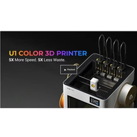 Imprimante 3D FDM Snapmaker U1 à 4 têtes d'impression, haute vitesse 500 mm/s, multicolore, pour usage industriel et domestique, en stock, 110/127/220V