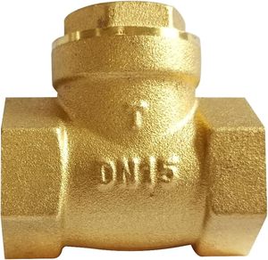 Đồng thau rắn 1/2 inch thủ công kiểm tra xoay ngang 1/2 \ "chủ đề nữ không quay trở lại một chiều ngăn nước chảy ngược - Product Image 6