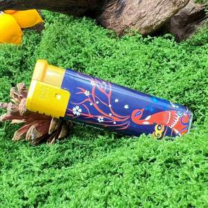 Briquet électrique rechargeable en plastique à jet, coupe-vent, pour extérieur, avec emballage personnalisé, pour cigares et cigarettes, vente en gros - Product Image 2