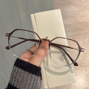 Monture de lunettes géométriques Qianai JS3-3-52022, anti-lumière bleue, monture complète, unisexe, verres en acétate, origine Taizhou - Product Image 3