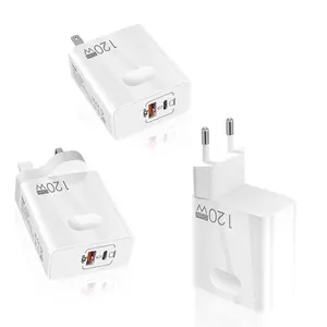 120W gallium nitride fast charging mobile phone charger PD+QC3.0 multi port charging head adapter US EU UK wall power plug