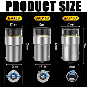 <span class=keywords><strong>12V</strong></span> lampadina a LED per auto P21W S25 lampada a LED 1156 BA15S BAU15S PY21W BAY15D lampadina a pannocchia 1157 <span class=keywords><strong>P21</strong></span>/5W R5W luce di segnalazione posteriore per auto moto - Product Image 2
