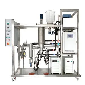 Stainless steel short path molecular wiped film distillation unit