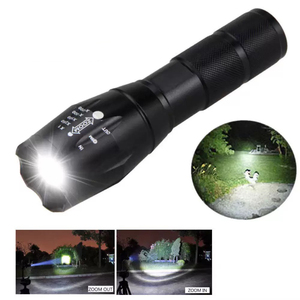 مصباح يدوي تكتيكي <span class=keywords><strong>LED</strong></span> طراز G700 يعمل ببطارية <span class=keywords><strong>AAA</strong></span>، 5 أوضاع، T6 10 واط، 1000 لومن، قابل للتكبير، مع شعار ليزر، مصنوع من سبائك الألومنيوم، مقاوم للماء - Product Image 1