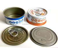 2 PC Récipient métallique pour emballage rond de poisson 85g 90g 100g 160g Boîtes de conserve pour thon poisson humide Pet Food Canning