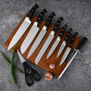 Ensemble <span class=keywords><strong>de</strong></span> couteaux <span class=keywords><strong>de</strong></span> cuisine avec bloc, 15 pièces, ensemble <span class=keywords><strong>de</strong></span> couteaux <span class=keywords><strong>de</strong></span> cuisine avec bloc en bois d'acacia <span class=keywords><strong>noir</strong></span>, ensemble complet <span class=keywords><strong>de</strong></span> couverts - Product Image 2