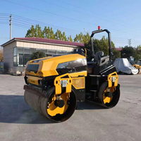 Compacteur routier mini à moteur diesel 5 tonnes à bas prix, rouleau compresseur vibrant hydraulique complet pour asphalte, autoporté