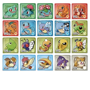 DM Wholesale Pokémon Gen 1 Aimant de réfrigérateur en acrylique holographique laser 3mm d'épaisseur carré 50mm autocollant dessin animé décoration maison cadeau - Product Image 1