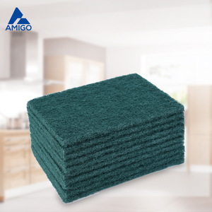 Éponge de nettoyage Amigo, rectangulaire verte, pour cuisine, brosse à vaisselle, éponge à récurer les casseroles, 6 à 8 pièces - Product Image 1