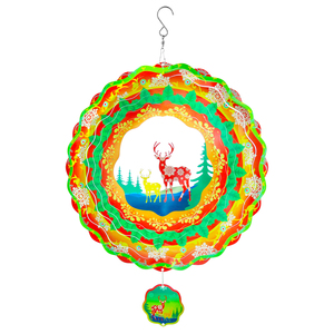 Decoración Navideña al por Mayor, Adornos Colgantes Metálicos, Molinillos de Viento para Decoración de Jardín, Molinillos de Viento de Acero Inoxidable - Product Image 4