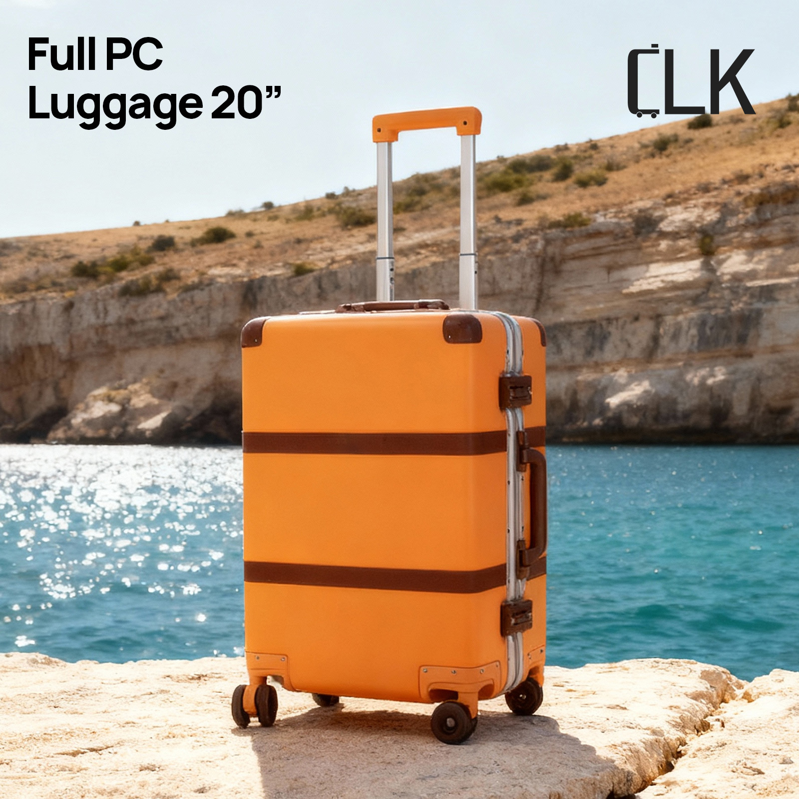 Women Luggage Travel Bag Featuring Aluminum Frame Lychee Texture Leather Corner Protection Trollycase OEM/ODM Custom Luggage