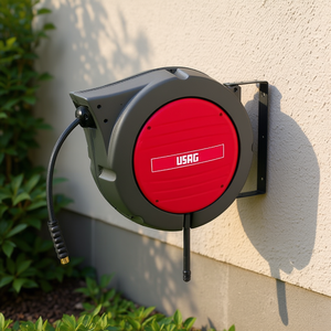 Enrouleur de câble Usag 25 pieds, support mural pour rallonge extérieure - Product Image 3